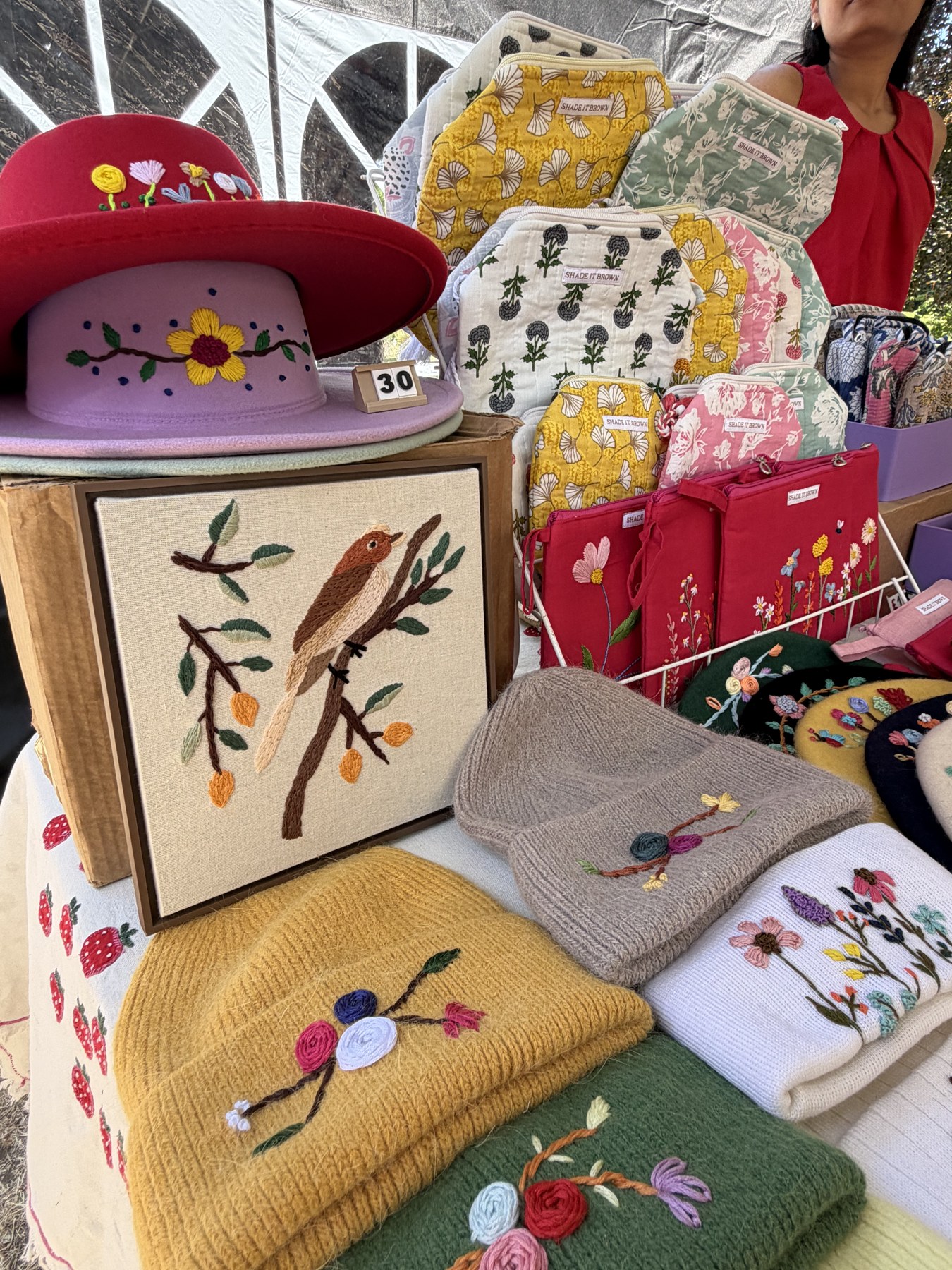 Colourful handmade bags and accessories at Christchurch Park Market