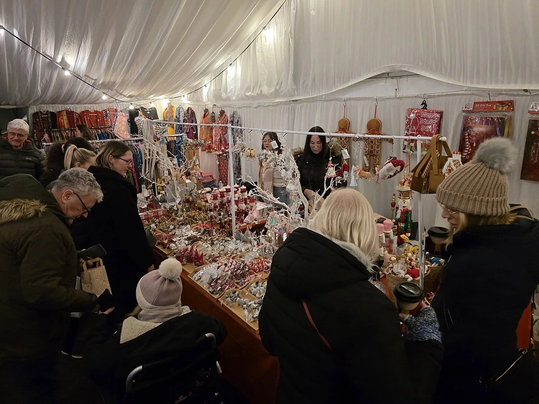 Christmas fair visitors at Hintlesham Hall